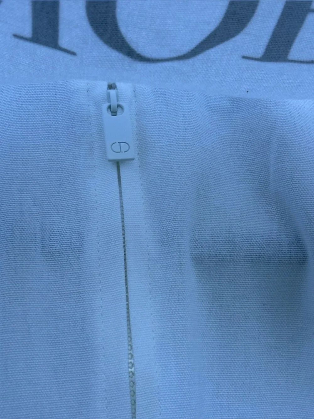 Authentic DIOR Garment / Hanging Bag in White Canvas